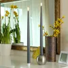 LED Stabkerzen ELLA - Echtwachs - realistische 3D Flamme - H: 38cm - grau - 2 Stück Produktbild-Vorschau