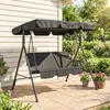 Outsunny Hollywoodschaukel Gartenschaukel 3-Sitzer mit Dach Produktbild-Vorschau 2