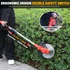A person is using a cordless grass trimmer to trim a hedge. Produktbild-Vorschau