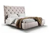 KAWOLA Bett ANNY Polsterbett Leder hellgrau 200x200cm Produktbild-Vorschau 5