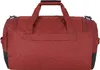 A red duffel bag is shown from the back against a white background. Produktbild-Vorschau