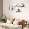 EUGAD 3er Set Wandregal, Schweberegal, Vintage-Holzoptik,  Produktbild-Vorschau 9