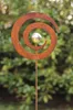 Rost Gartenstecker Spirale mit Edelstahlkugel 114 cm Produktbild-Vorschau 2