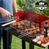 Holzkohlegrill mit Rädern und Ablagen – Grillwagen 50×26,5 Produktbild-Vorschau 5