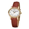 Regent Damen-Armbanduhr Mineralglas Quarz Leder braun Produktbild-Vorschau 1