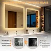 WISFOR LED Badspiegel 90x90 cm, Badezimmerspiegel mit Produktbild-Vorschau 8