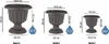 Three different sizes of the same planter are shown with dimensions and capacity. Voir les images du produit