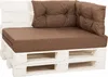 A white pallet sofa with brown cushions. Anteprima dell’immagine prodotto
