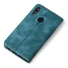 A teal-colored flip phone case is shown against a white background. Produktbild-Vorschau