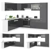 Eckküche Vicco R-Line Anthrazit Hochglanz/Weiß 287 x 227 cm Produktbild-Vorschau 8