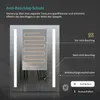 A diagram illustrating the anti-fog feature of a bathroom mirror with LED lighting. Produktbild-Vorschau