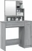 vidaXL Toaletní stolek se zrcadlem Grey Sonoma 86,5x35x136 Náhled obrázku produktu 4