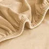 Stretch Sitzbezug für Stühle - 40 x 40 cm - Beige Samt - Produktbild-Vorschau 6