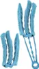 Two blue microfiber cleaning brushes for blinds or louvers against a white background. Produktbild-Vorschau