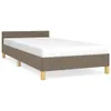 vidaXL Struttura letto con testiera senza materasso Taupe Anteprima dell’immagine prodotto 1