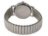 A close-up view of the back of a silver watch with an expansion band. Produktbild-Vorschau