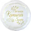 Balon foliowy Pierwsza Komunia Święta (biblia), okrągły 18" Podgląd zdjęcia produktu 1