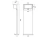Technical drawing of an LED outdoor bollard light with dimensions. Produktbild-Vorschau