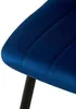 DELUKE® Stuhl LENZ Samt - 88x45x53cm, blau, Metall Gestell Produktbild-Vorschau 7