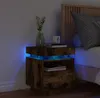 vidaXL Noční stolek s LED osvětlením kouřový dub 40x39x48,5 Náhled obrázku produktu 1