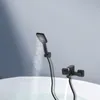 Wandmontage Badewannenhahn+Handbrause Badewanne Wasserhahn Produktbild-Vorschau 4