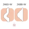 Two different profiles of wall molding are shown side-by-side with their product codes above them. A logo is present at the bottom center. Anteprima dell’immagine prodotto