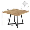 A square dining table with dimensions shown, and a diagram indicating it's for 4 people. Produktbild-Vorschau