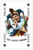 A joker playing card with a drawing of a jester. Produktbild-Vorschau