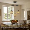 Rosikey 3-Flammig Rattan Pendelleuchte Esstisch Lampe - Produktbild-Vorschau 6