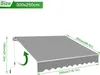 UISEBRT 300 x 250 cm Markýza s kloubovým ramenem Hliníková Náhled obrázku produktu 2