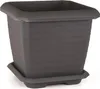 Čtvercový květináč antracitový 44 l s podložkou  44 x 44 x Náhled obrázku produktu 1