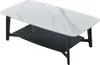 CasaDolce Couchtisch BELINDA, weiß, schwarz, 130x70x45 cm, Produktbild-Vorschau 1
