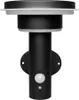 A black outdoor wall light with a motion detector, mounted on a white background. Anteprima dell’immagine prodotto