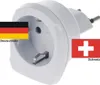 Reiseadapter Urlaub Reise Stecker Schweiz-Deutschland - Produktbild-Vorschau 1