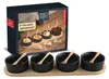 Dipschalen Set schwarz 4 Schalen mit Bambus Tablett 38 cm Produktbild-Vorschau 1