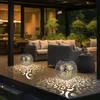 LED Solarleuchte, Kugel silber, orientalisch, D 18,5 cm Produktbild-Vorschau 3