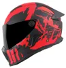 Bogotto Rapto Demon Helm, grau/rot matt, L Produktbild-Vorschau 2
