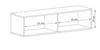 A line drawing illustration of a wall-mounted TV cabinet with dimensions indicated. Náhled obrázku produktu