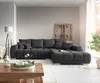 DELIFE Ecksofa Josea 300x220 cm Mikrofaser Schwarz Produktbild-Vorschau 2