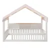 Flieks Kinderbett 90x200cm mit Led, Hausbett mit Baldachin Produktbild-Vorschau 9