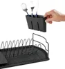 WENKO Abtropfgestell BASIC Schwarz Matte Tropfschale Produktbild-Vorschau 5
