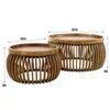 Couchtisch Tweak Curve 78+55 cm 2er Set rund Mangoholz Produktbild-Vorschau 7