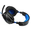 A black and blue gaming headset with a microphone is shown against a white background. Produktbild-Vorschau