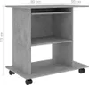 vidaXL Bureau gris béton 80x50x75 cm Bois composite Voir les images du produit 7