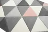 Teppich Wohnzimmerteppich Dreieck rosa grau creme Größe - Produktbild-Vorschau 3
