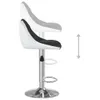 vidaXL Tabouret de bar 2 pcs. noir et blanc similicuir Voir les images du produit 7