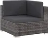 vidaXL 6 tlg. Garten Lounge Set mit Auflagen Poly Rattan Produktbild-Vorschau 3