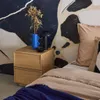 sweeek - Nachttisch mit Holzlook und 2 Schubladen - Natur Produktbild-Vorschau 4