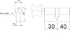Aqbau® Wkładka bębenkowa z gałką 30/40 Wkładka bębenkowa z Podgląd zdjęcia produktu 2