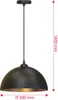 B.K.Licht lot de 2 Suspension design vintage noire or Ø30 Voir les images du produit 4